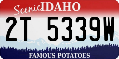 ID license plate 2T5339W