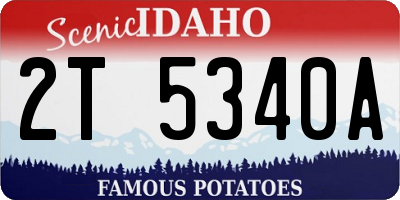 ID license plate 2T5340A