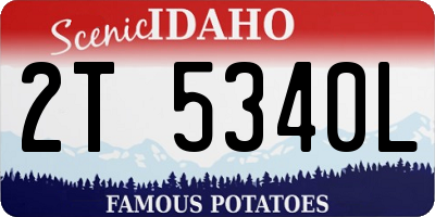 ID license plate 2T5340L