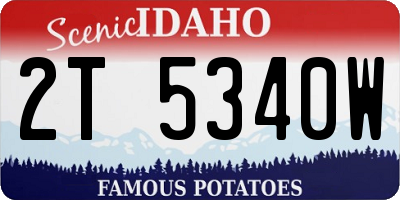 ID license plate 2T5340W