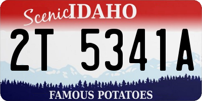 ID license plate 2T5341A
