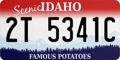 ID license plate 2T5341C