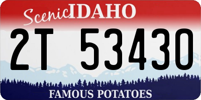 ID license plate 2T5343O