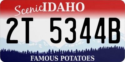 ID license plate 2T5344B