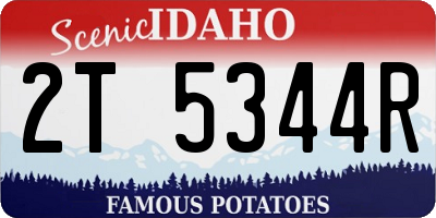ID license plate 2T5344R