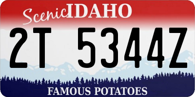 ID license plate 2T5344Z