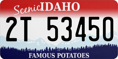 ID license plate 2T5345O
