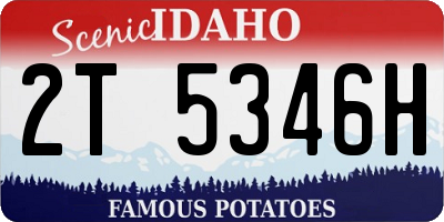 ID license plate 2T5346H