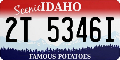 ID license plate 2T5346I