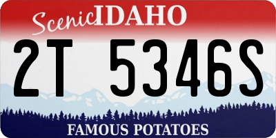ID license plate 2T5346S