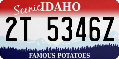 ID license plate 2T5346Z