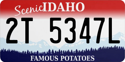 ID license plate 2T5347L