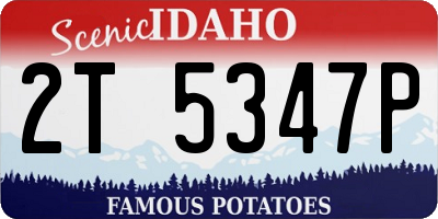 ID license plate 2T5347P