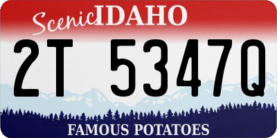 ID license plate 2T5347Q