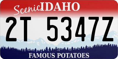 ID license plate 2T5347Z