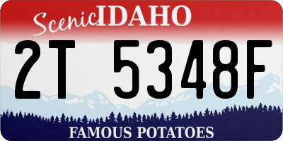 ID license plate 2T5348F