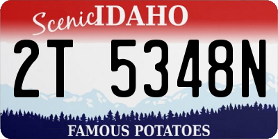 ID license plate 2T5348N