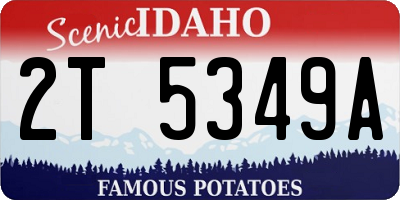 ID license plate 2T5349A