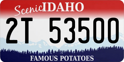 ID license plate 2T5350O