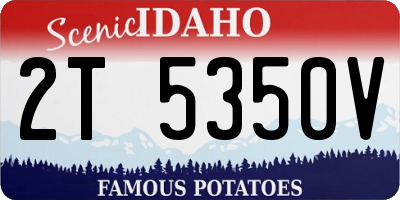 ID license plate 2T5350V