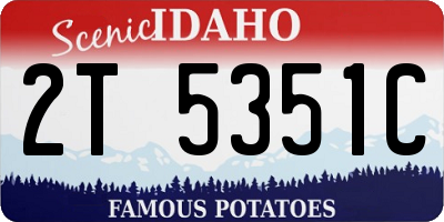 ID license plate 2T5351C