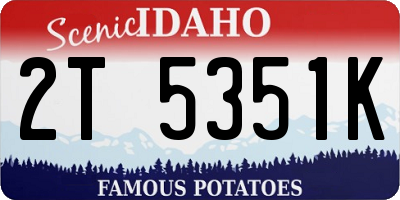 ID license plate 2T5351K