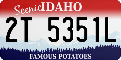 ID license plate 2T5351L