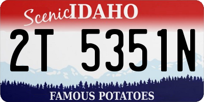 ID license plate 2T5351N