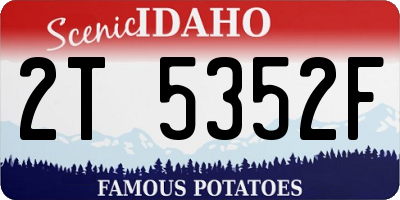 ID license plate 2T5352F