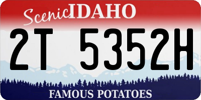ID license plate 2T5352H