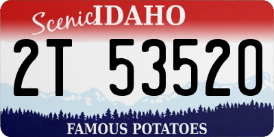 ID license plate 2T5352O