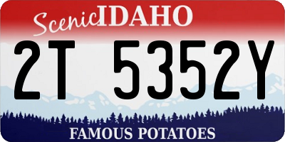 ID license plate 2T5352Y