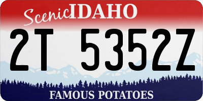 ID license plate 2T5352Z