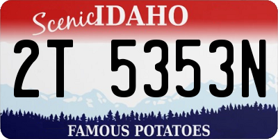 ID license plate 2T5353N