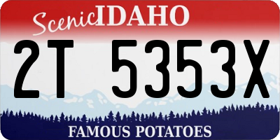 ID license plate 2T5353X