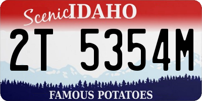 ID license plate 2T5354M