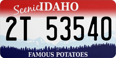 ID license plate 2T5354O