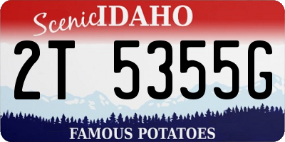 ID license plate 2T5355G
