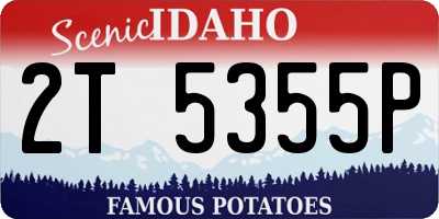 ID license plate 2T5355P