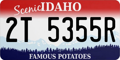 ID license plate 2T5355R