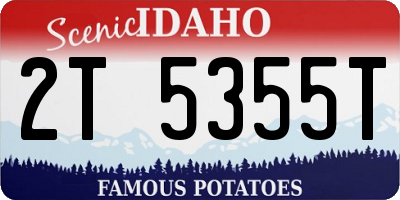 ID license plate 2T5355T