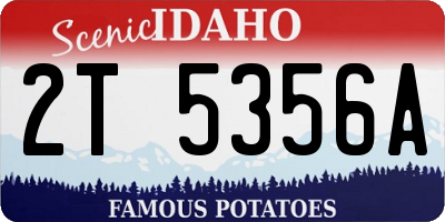 ID license plate 2T5356A