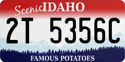 ID license plate 2T5356C