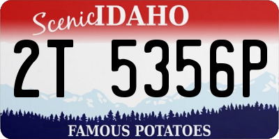 ID license plate 2T5356P
