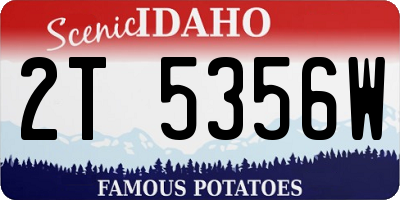 ID license plate 2T5356W
