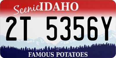 ID license plate 2T5356Y