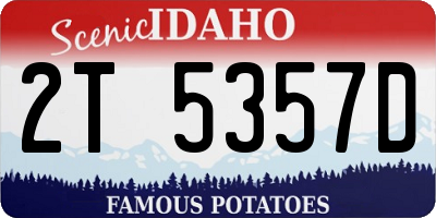 ID license plate 2T5357D