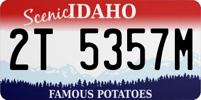 ID license plate 2T5357M