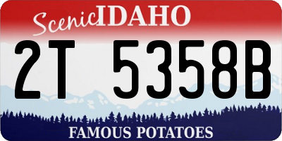 ID license plate 2T5358B