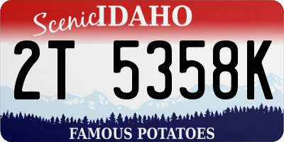 ID license plate 2T5358K